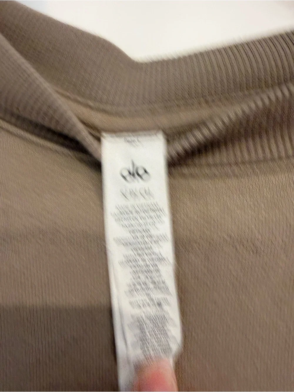 ALO Yoga Women's Crewneck Sweatshirt in Taupe